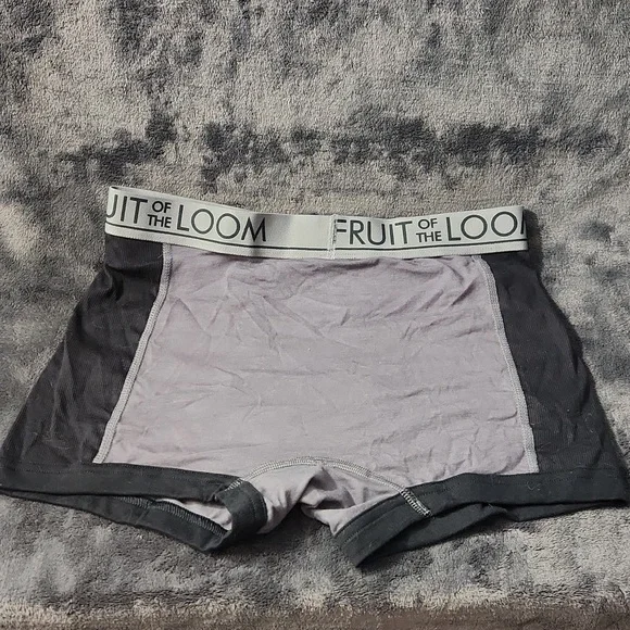 Fruit of the loom  Grey & Black Large Boxer Briefs - Picture 2 of 3
